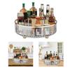 Rotating Storage Rack Multipurpose Transparent Light Luxury Space Saving Turntable Organizer for Kitchen Countertop