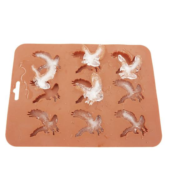 Silicone Eagle Ice Tray 9-Cavity Easy Release Chocolate Biscuit Mold DIY Creative Animal Shape Ice Cube Maker for Kitchen Baking