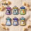 Sci-Fi Cat Brooch Enamel UFO Metal Brooch, Aliens Ship Kitten Badge Pin, Clothing Bag Scarves Hat Accessories for Men Women