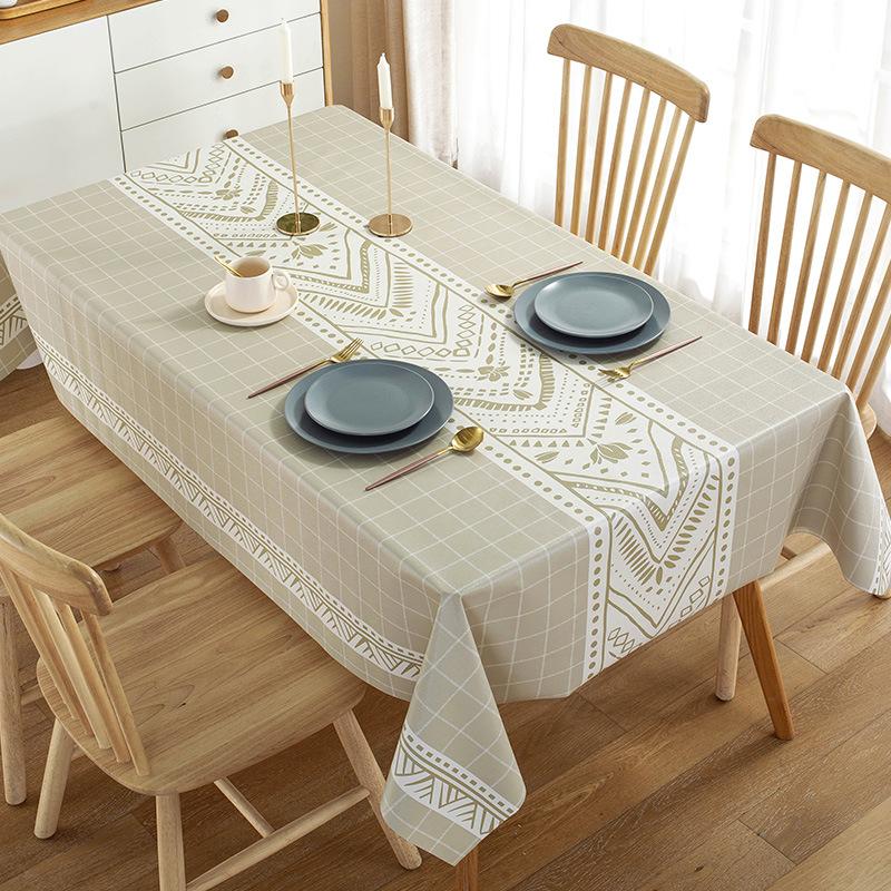 Thickend Waterproof Non-washable PVC Tablecloth Table Mat Rectangular Tablecloth Home Decor