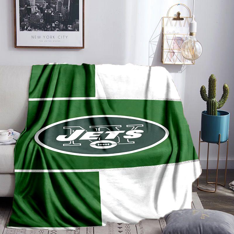 Jets Football Decke Leichte Flanel Bettdecke Perfekt für Reisen, Camping, Wohnzimmer, Büros, Sofas, Fan Weihnachtsgeschenk