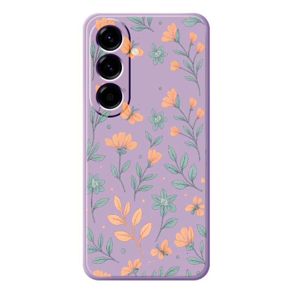 For Samsung Galaxy A56 5G Case Yellow Flowers Pattern Printing Straight Edge TPU Phone Back Cover