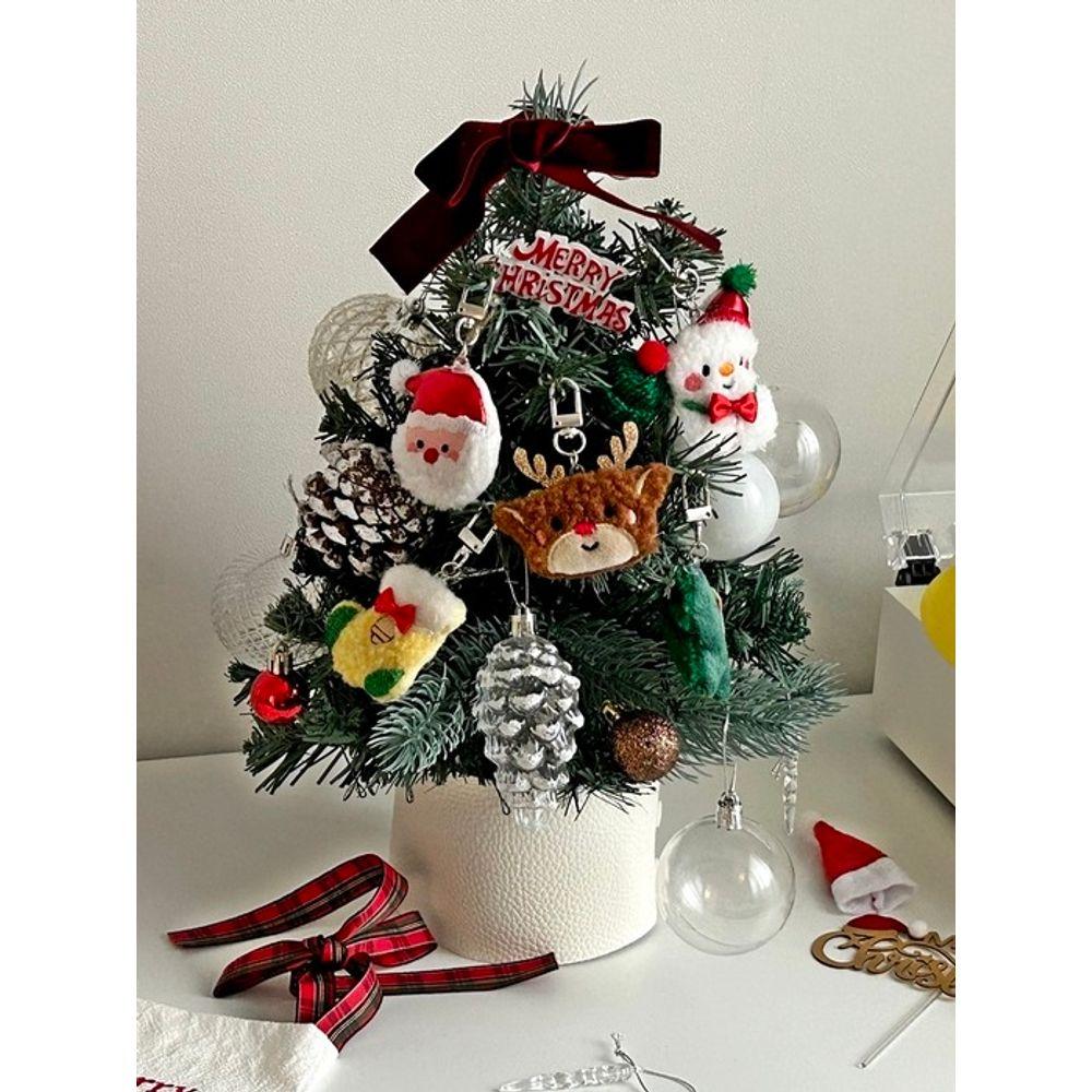 Eleganter Tisch Merci Weihnachts-Puppen Schlüsselanhänger 5 Typen Handy-Zubehör Jahresendgeschenk