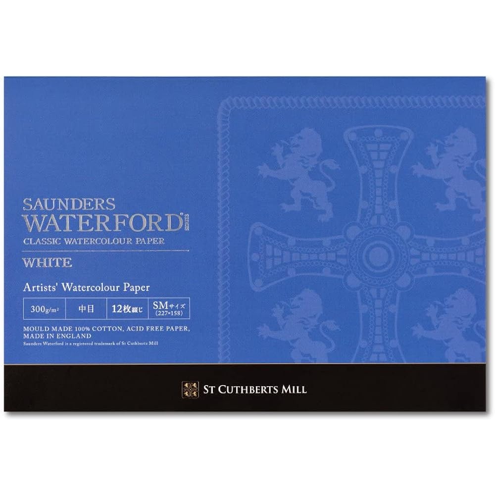 Holbein Waterford Waterford Watercolor Paper EHB-F4 White Medium 300g F4 Size Block Type 12 Sheet...
