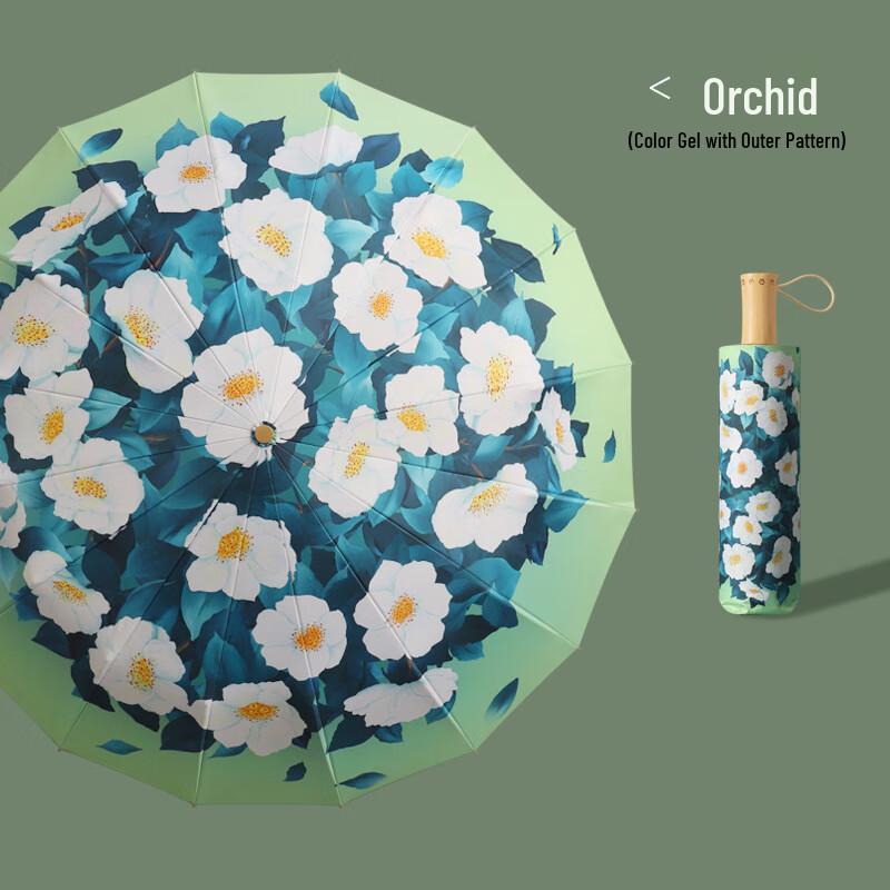 Nanjiao 16-Rib Three-Fold UV Protection Travel Umbrella