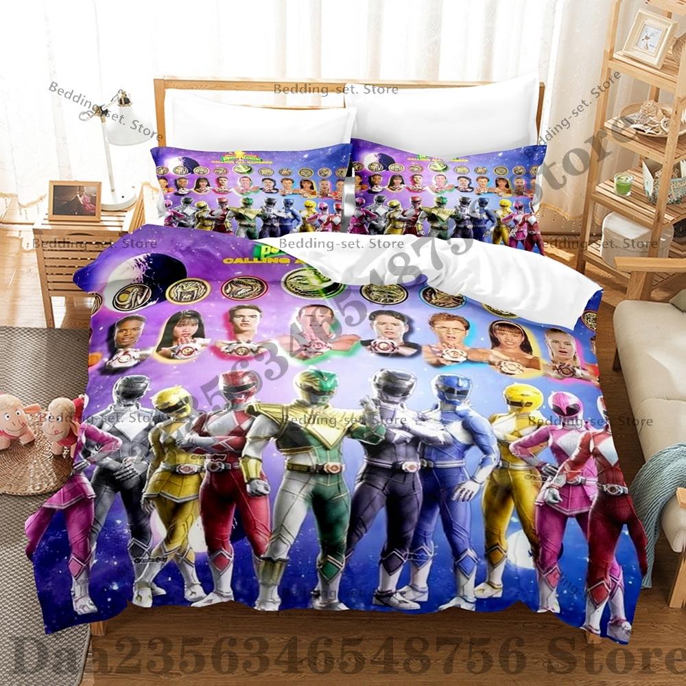 Comforter Personality Mighty Morphin Bedding Set Single Twin Full Queen King Size Bed Set Kids Bedroom s Anime Bed