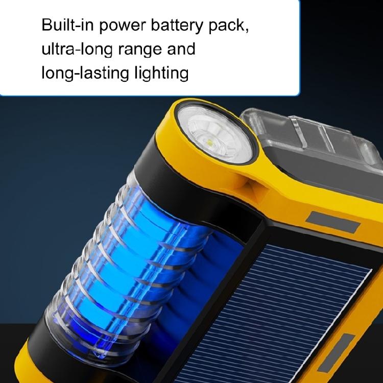 Rechargeable Flashlights LED Handheld Hunting Flashlights with Solars Panel for Outdoor Power Outages