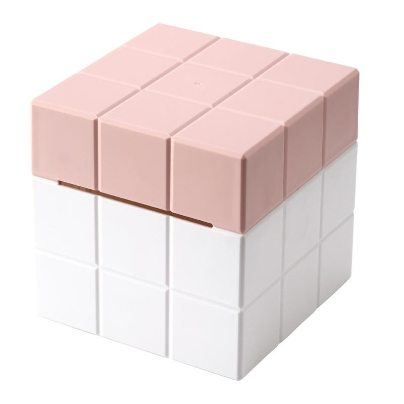 Modern Minimalist Creative Cube Tissue Box With Plastic Material For Living Room And Bathroom Use