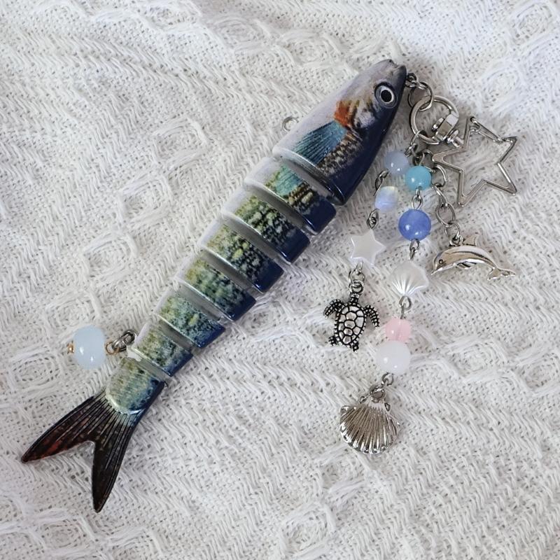 Artificial Fish Baits Keychains Lightweight Phone Lanyard Charm Accessory Unisex Bag Decoration For Outdoor Enthusiasts