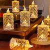 4pcs Flameless LED Candle Crystal Battery Tea Lights Realistic Flickering Flame Candles for Wedding Valentine's Day Home Decor