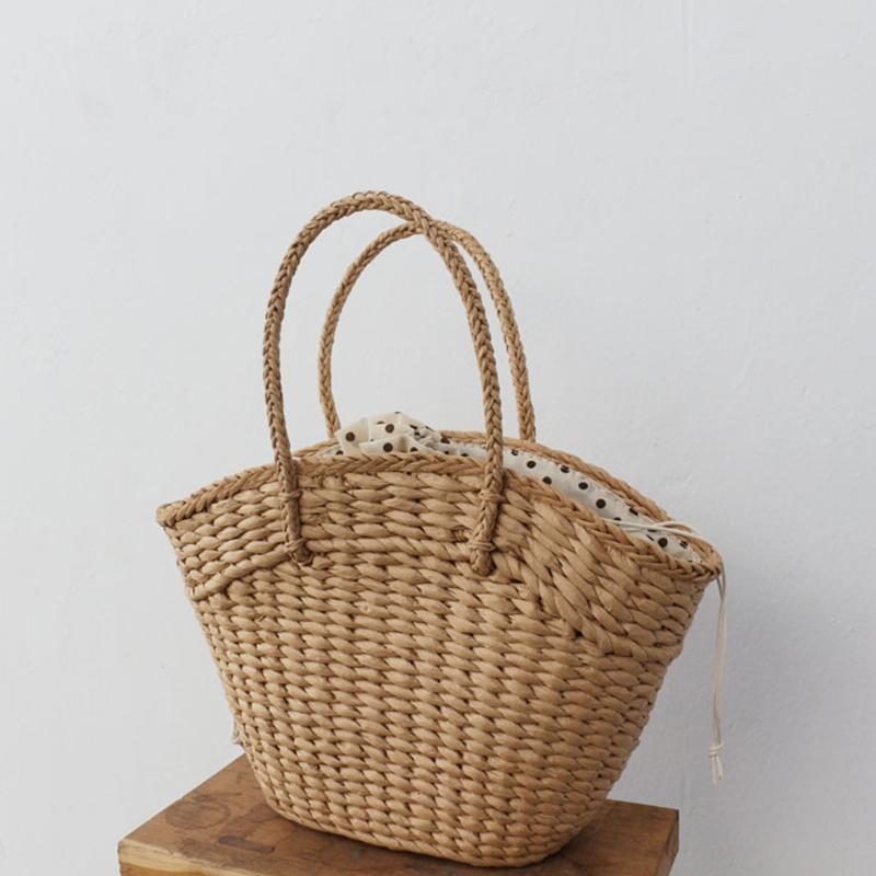 Women Bohemian Beach Handbag Rattan Wicker Straw Tote Bag Large Capacity Female Casual Travel Handbag