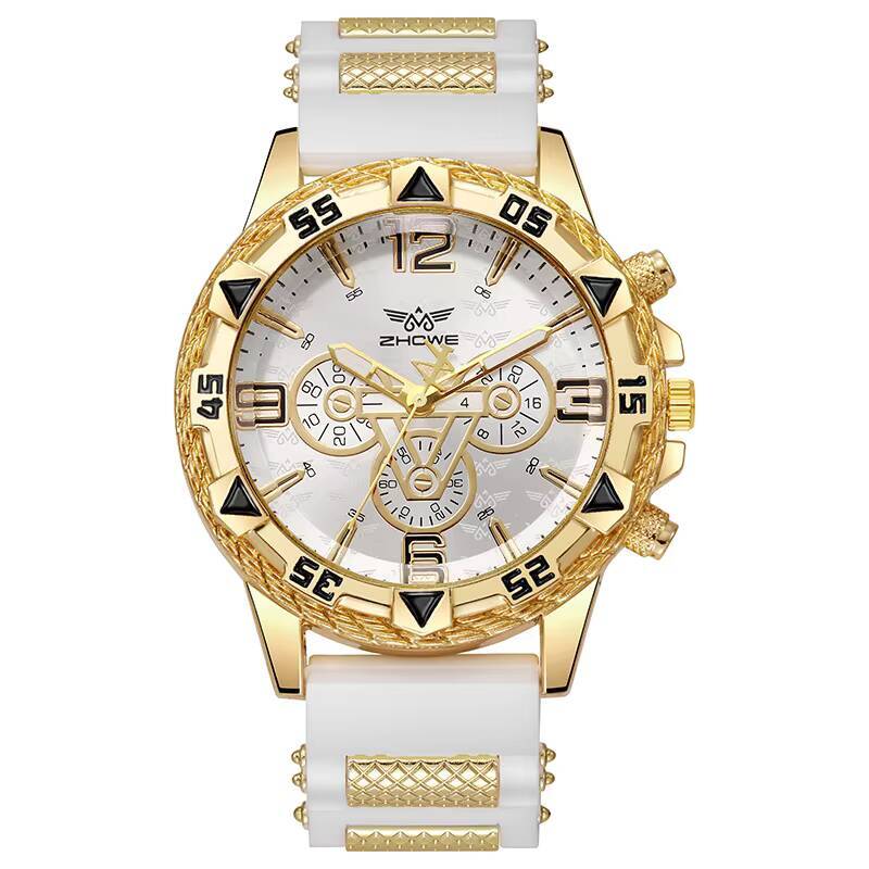 Fashion Large Dial Men's Watch Casual Silicone Band Men Sports Quartz Watches Reloj Hombre