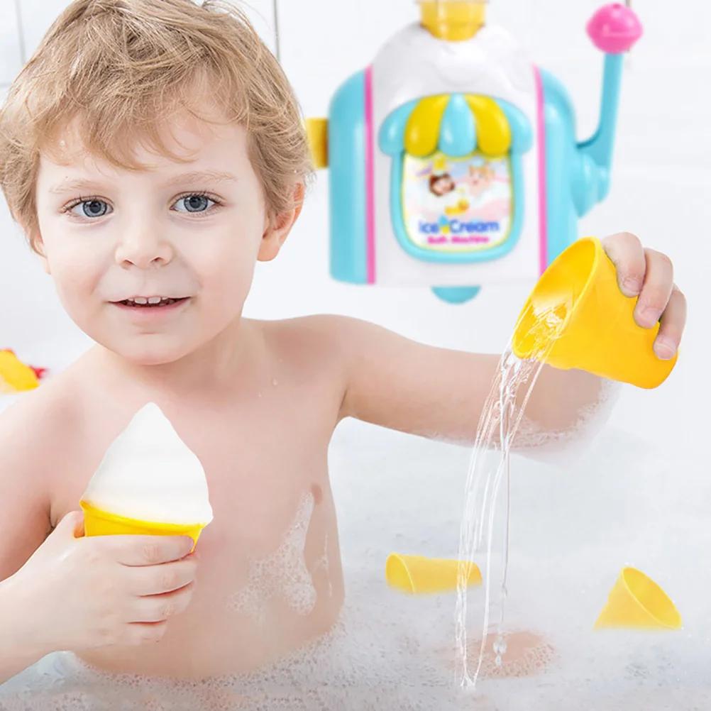 Ice Cream Toy, Ice Cream Maker Bubble Machine ,Stimulates Imagination, Stable Installation, Easy To Use for Toddlers Kids