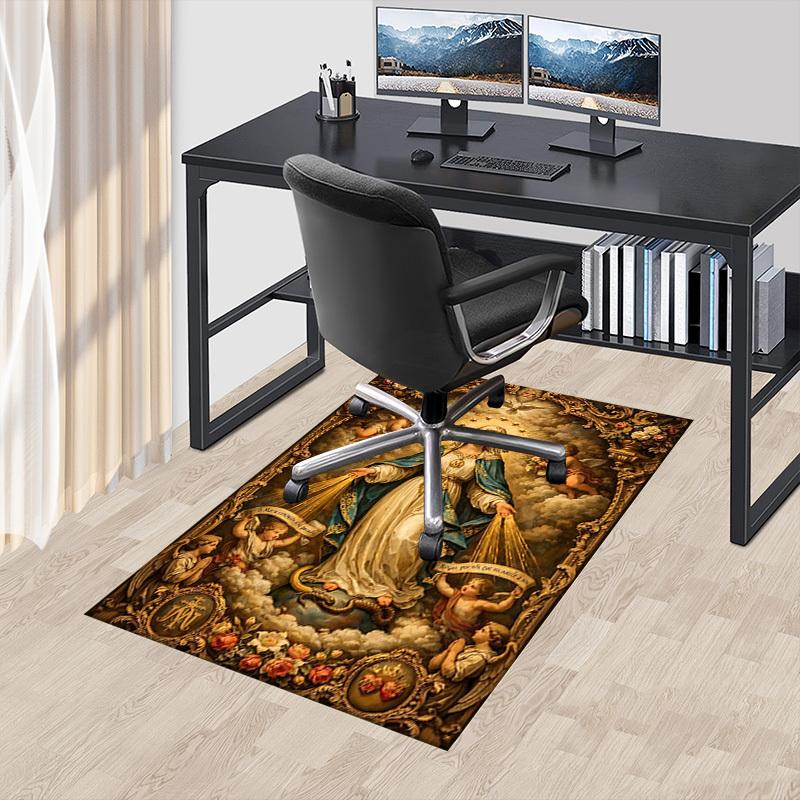 1PC Mary, Angels Non-Slip Floor Carpet Compatible for Office&Living Room&Bedroom&Dining Room - Flat - Weave Machine-S0362