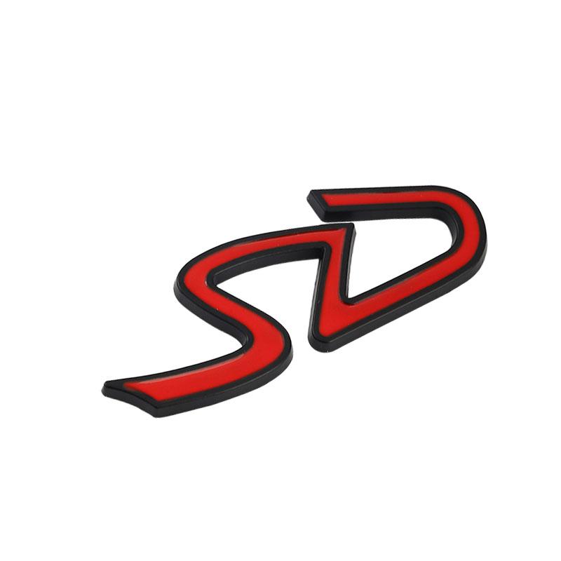 

3D Premium SD D for Copper R55 R56 R60 R61 Clubman F55 F56 F60 Countryman car Hood Fender trunk Rear Bonnet Nameplate Decal Emblem Badge Sticker black-red