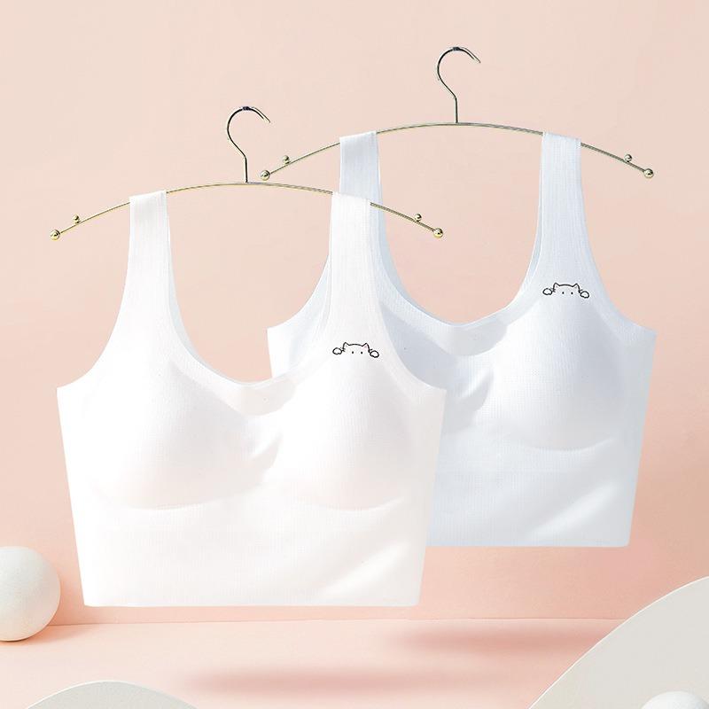 Teen Girls Student Developmental Sports Shockproof Thin Vest Bra