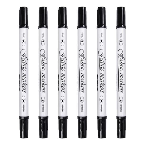 4/6 bucăți pix din țesătură cu vârf dublu, markere textile, îmbrăcăminte impermeabilă, pix pentru desen, tricou, haină