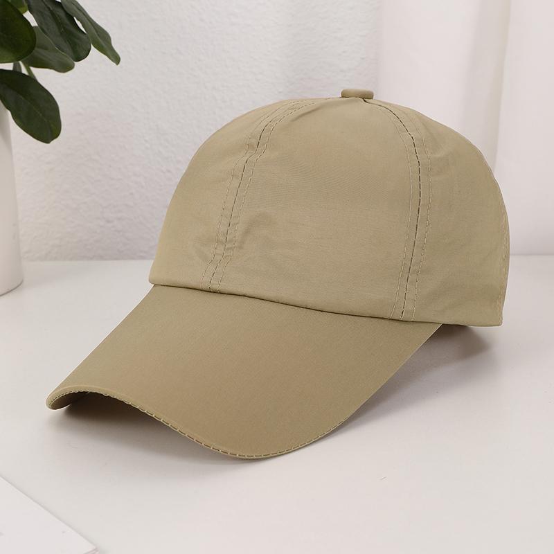

Cross-border new pure color simple all-match quick drying baseball cap outdoor shade breathable adjustable cap One Size хакі