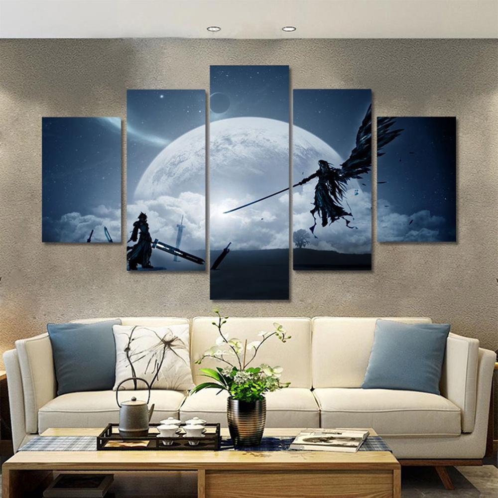 

5 Panels Canvas Wall Art Poster Painting FINAL FANTASY Picture Print Home Decoration Wallpaper Artwork Living Room Mural Frame 20x35 20x45 20x55cm