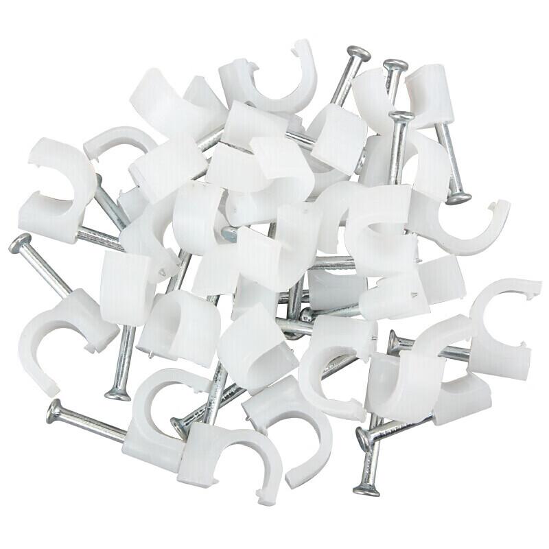 Clip per Cavi Chiodo Tondo in Acciaio LEIYING da 8 mm