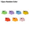 12 Pcs Luminous Mini Resin Frog Figurines Tiny Glow In The Dark Frog Miniature Figures for Moss Landscape Fairy Garden Dollhouse DIY Terrarium Craft