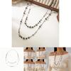 Feminine Long Chain Floral Necklace For Women With Vintage Finish Summer Style