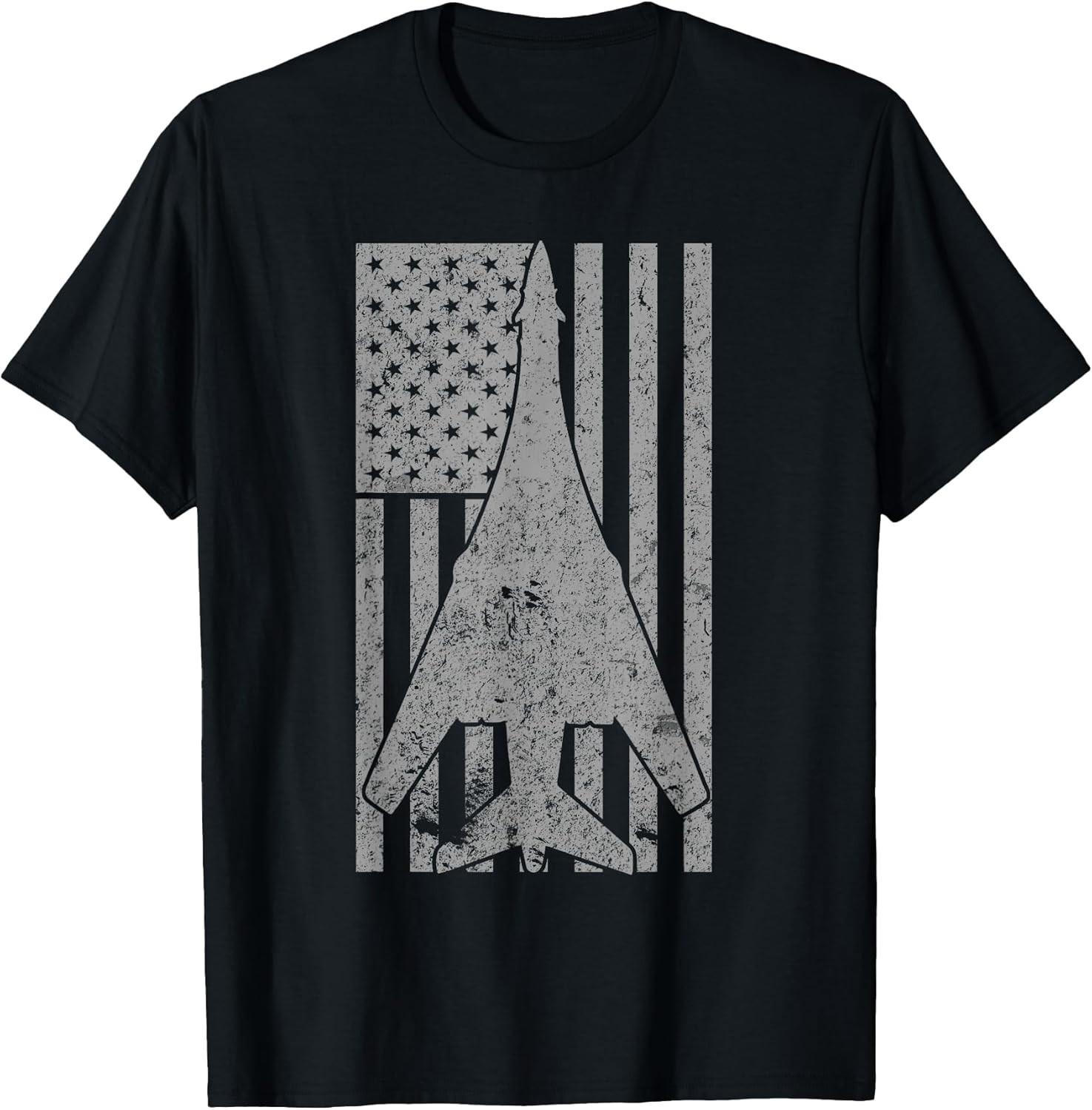 NEW LIMITED B-1 Lancer Supersonic Bomber Airplane Vintage Flag Tee - MADE IN USA XXL