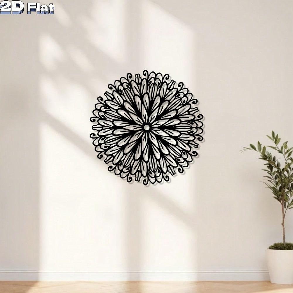 Intricate Mandala Metal Wall Art, Rust-Resistant Iron Zen Decor for Indoor/Outdoor & Holiday Gift