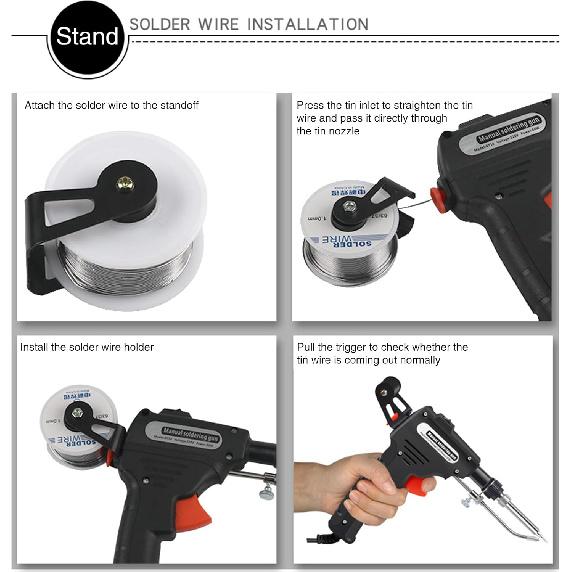 Multi-Function Iron Welder, Soldering Gun Automatic Hand-held Solder Iron Kit, Electric Welding Gun for One-hand Welding Repair & DIY, with