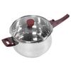 80KPA Pressure Cooker Stainless Steel Time Saving Multifunctional with Steam Basket Glass Lid