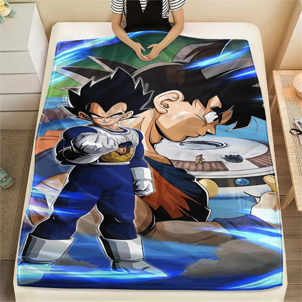 Dragon Ball character Print Flannel Blanket High quality Comfortable for All Seasons Home Decor Warmth and Comfort Perfect for Christmas Gifts