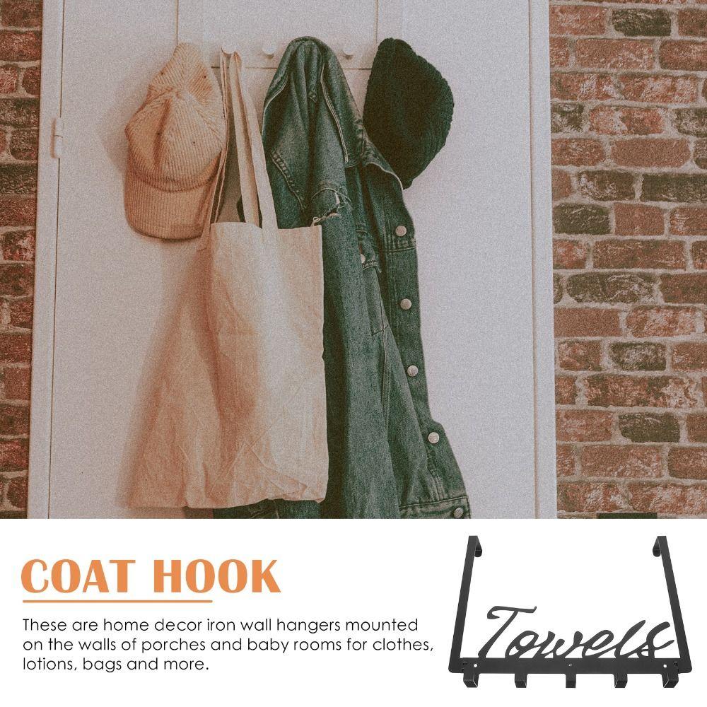 No-Punch Bathroom Coat Hooks Wall Mounted Door Hooks Bath Towel Storage Rack Toilet