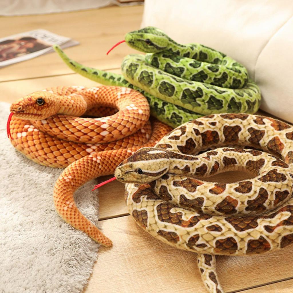 Plyšová hračka Hada Leap Raupe, Hračka Hada, Figurka Hada, Černá a Zelená, 90 cm