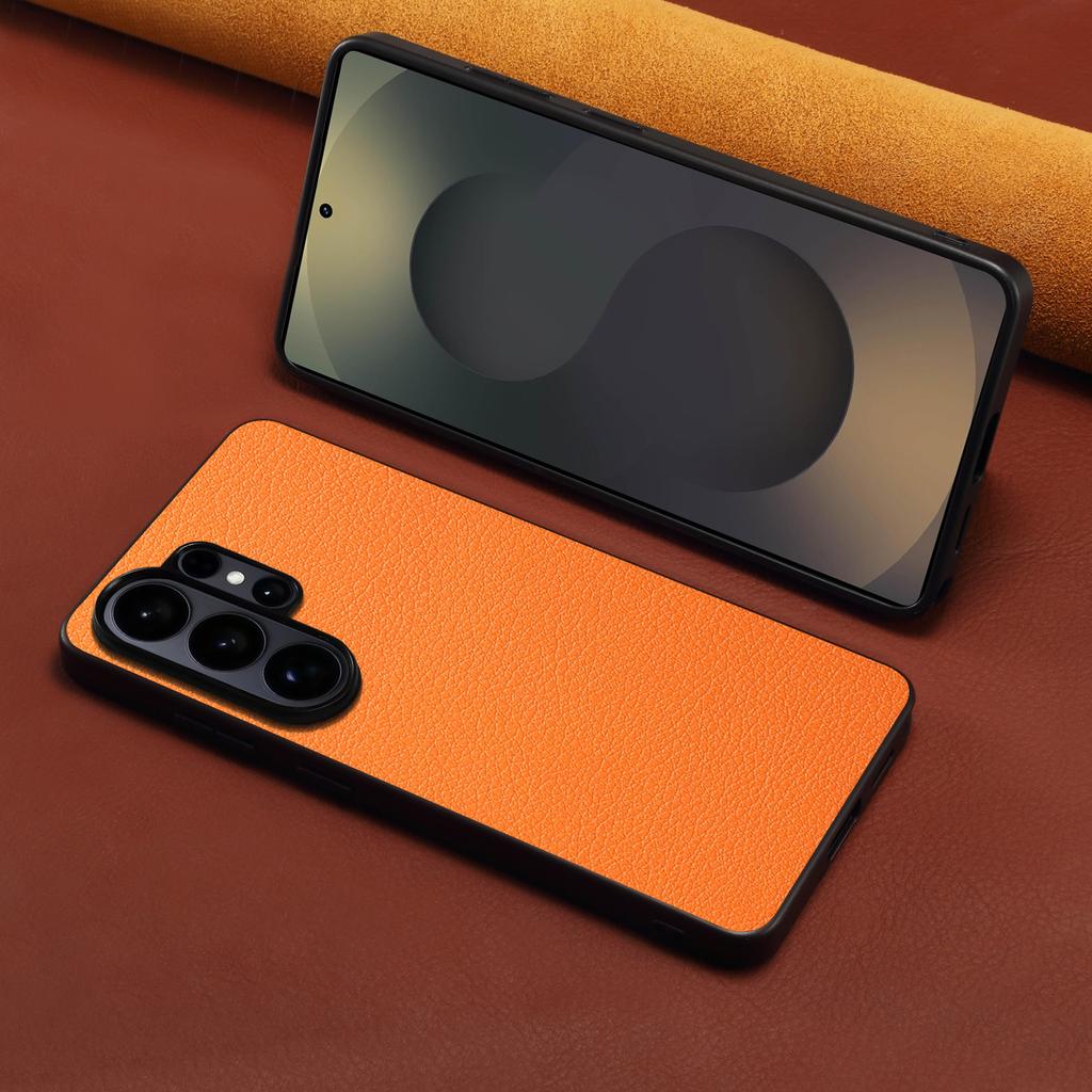 EUCAGR For Samsung Galaxy S26 Ultra PU Leather Phone Back Case Cover for Samsung Galaxy S26/S26 Plus Shockproof Bumper Coque