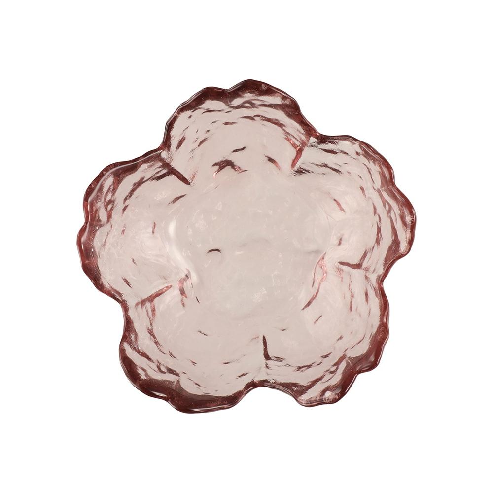 Modern Gold Inlay Glass Sakura Disc Japanese Nordic Style Sauce Bowl Small Flower Candle Holder Ice Cream