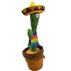 Nuovo regalo elettronico di decorazione di canto di cactus danzante elettronico per bambini Divertenti giocattoli educativi precoci Giocattoli di peluche in tessuto a maglia