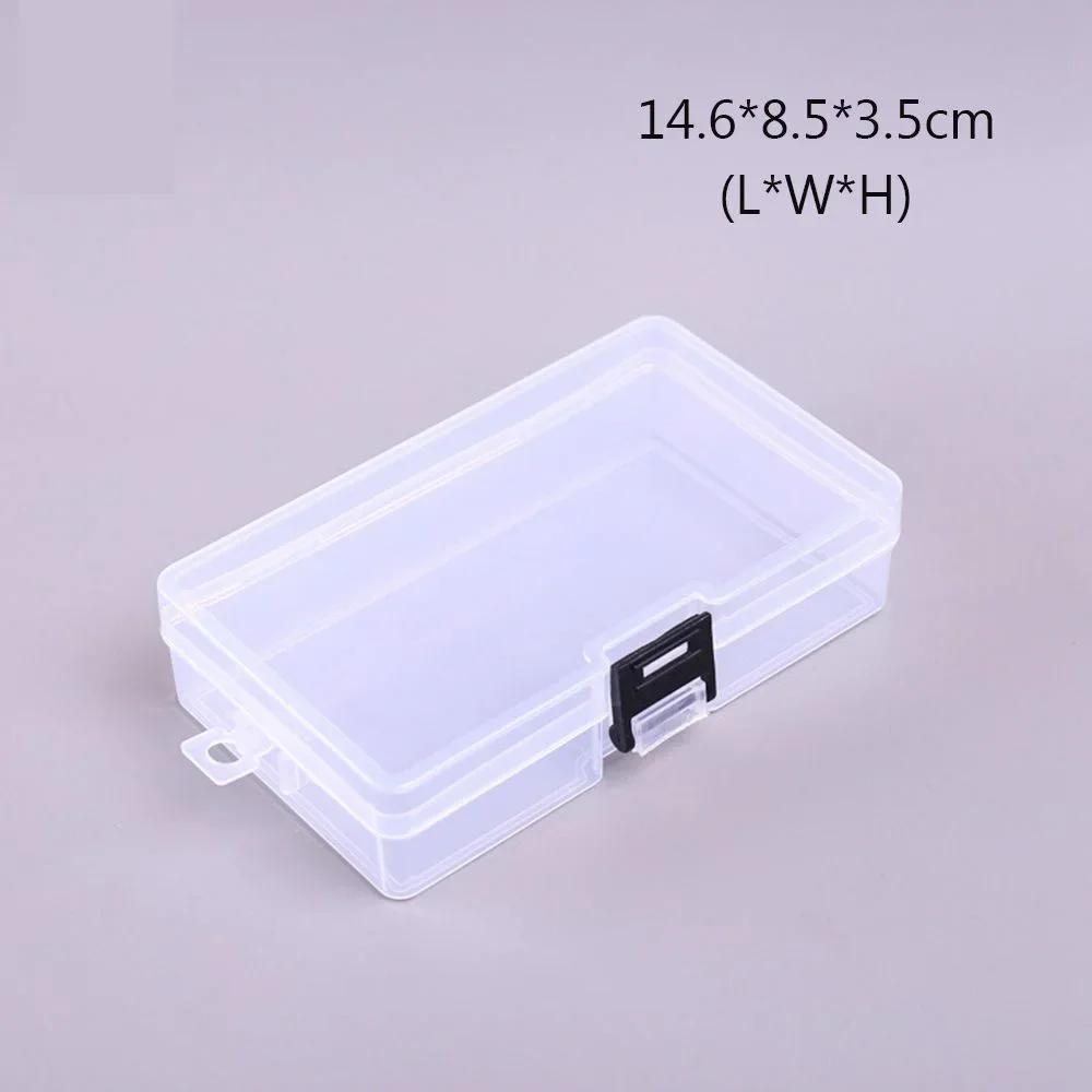 DiY Small Square Clear Plastic Storage Box For Jewelry Diamond Embroidery Craft Bead Pill Home Storage Accessories