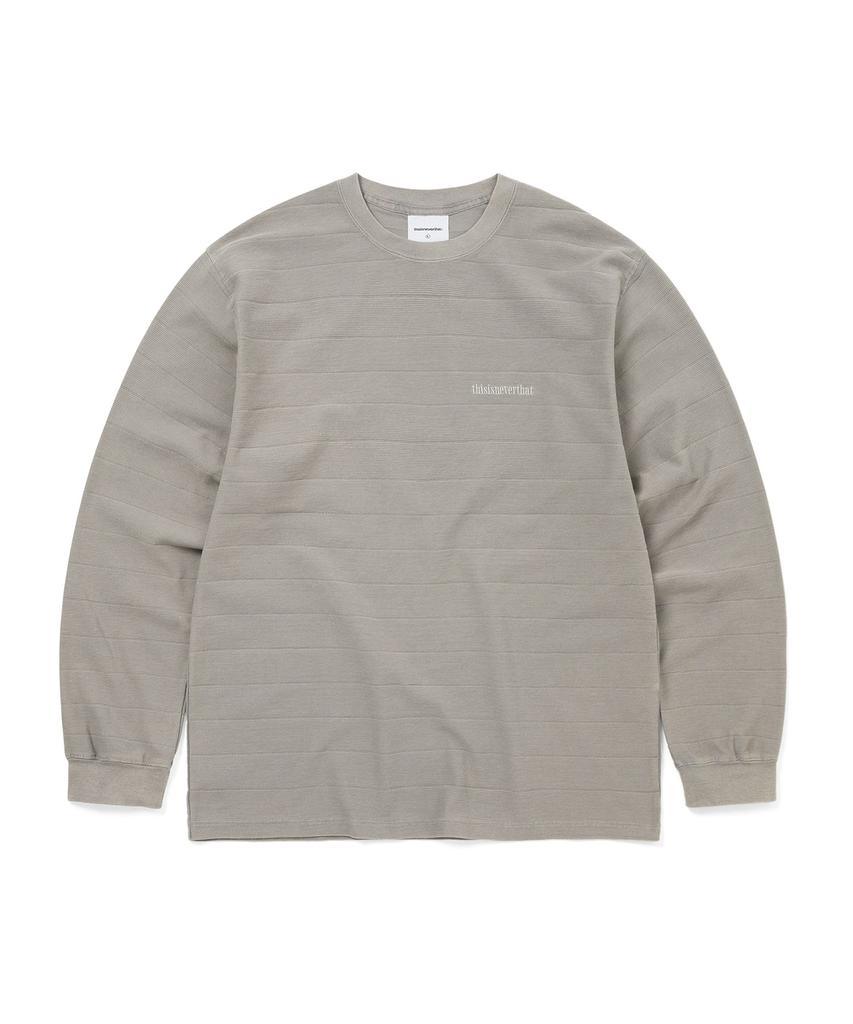 This Is Never That Border Jacquard L/S Tee Graphite