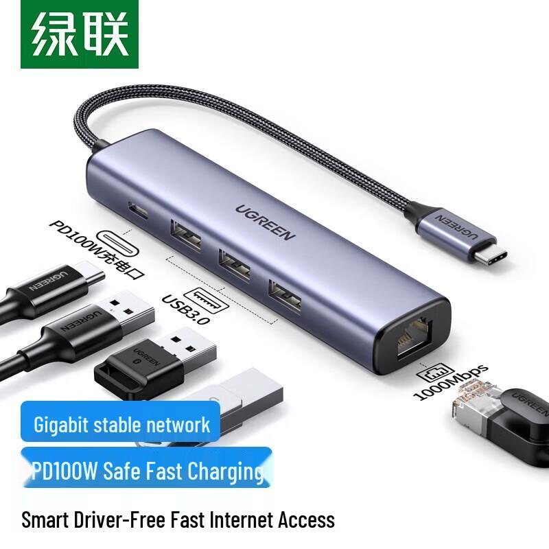 UGREEN CM475 5-in-1 USB-C Hub with Gigabit Ethernet
