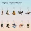Tung Tung Tung Sahur 5Cm Acrylic Keychain Accessories – Whimsical Abstract Mirage Creature Designs Bag Charm