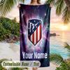 Beach Towel Atletico Madrid Print Custom Name Text Soft Towel for Swimming Pool