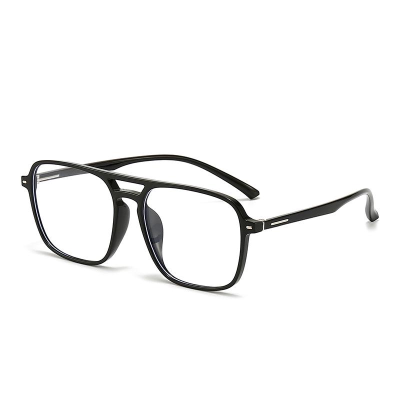 Stylish Anti-Blue Light Glasses: Women's Simple Korean TR90 Double Bridge with Myopia Prescription