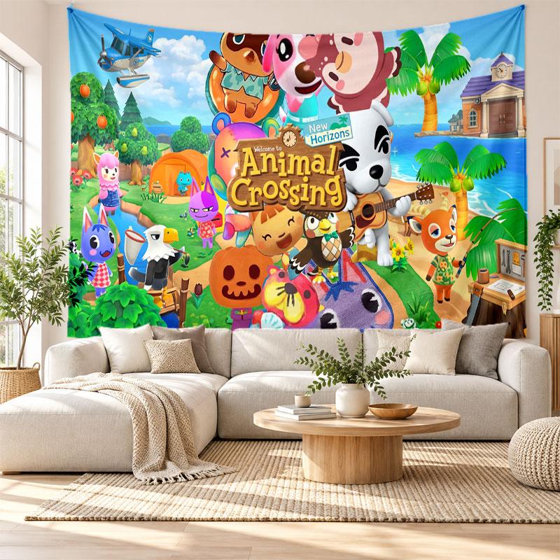 Animal Crossing Wall Tapestry Home Decor Hanging Cloth Art Background Tapestry for Bedroom