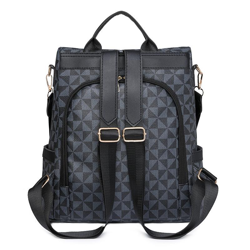 Fashion printed backpack women's new Korean version large capacity retro anti-theft backpack multi-purpose leisure travel bag