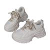 Yueyu Dad Shoes Women 2025 New Thick-soled Wear-resistant Double Net Casual Shoes Large Size Versatile Height-increasing Little White Shoes Women