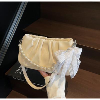 Nischendesign Tasche Damen neue lässige Umhängetasche Mode Schulter plissierte Wolkentasche