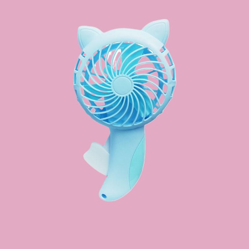 3-цветный портативный вентилятор, ручной вентилятор, мини-портативный вентилятор, без батареек, милый домашний вентилятор, охлаждающий мультяшный портативный вентилятор