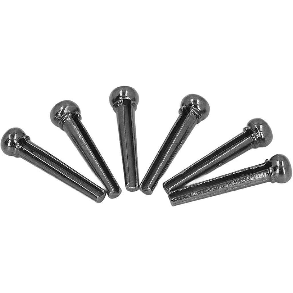 Guitar Bridge Pins,6PCS Guitar Bridge Pin Copper Acoustic Guitar Bridge Pins Peg Replacement for Repairing (Antique Bronze)