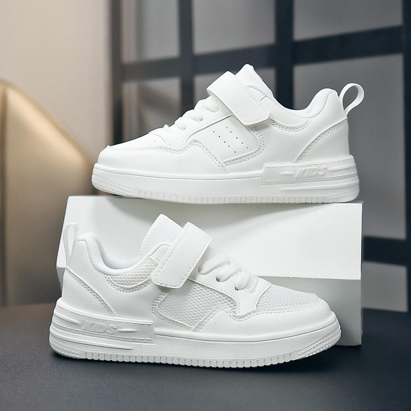 Children's little white shoes summer new boys student white sports shoes campus trendy little girl casual board shoes