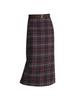 Plaid Wool Blend Split Pencil Skirt - 2025 Winter Mid-Length Vintage Style
